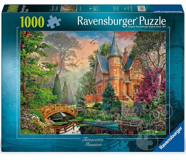 Puzzle Ravensburger din 1000 piese - Conac de teracotă