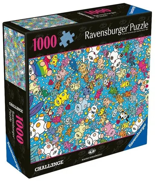 Puzzle Ravensburger din 1000 piese - Explozia iepurașilor magici
