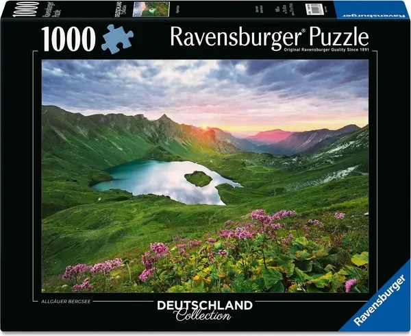 Puzzle Ravensburger din 1000 piese - Lacul de munte din Allgäu