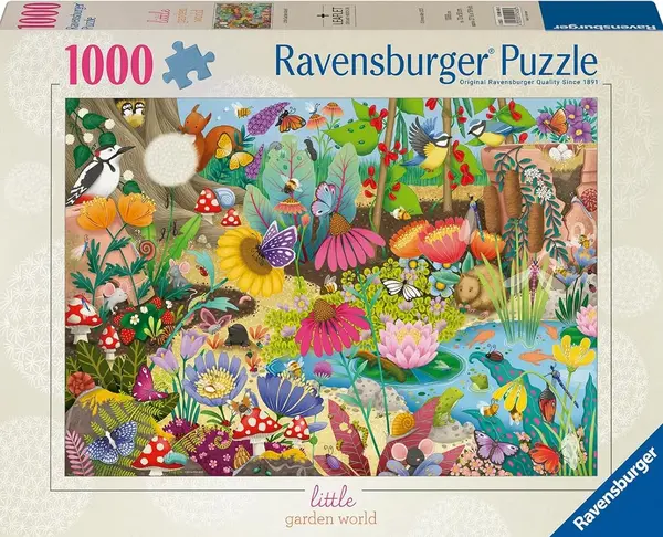 Puzzle Ravensburger din 1000 piese - Mica lume din grădină
