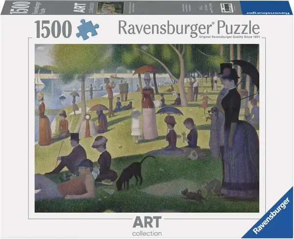 Puzzle Ravensburger din 1500 de bucăți- Duminică după-amiază pe insula Grand Jatte