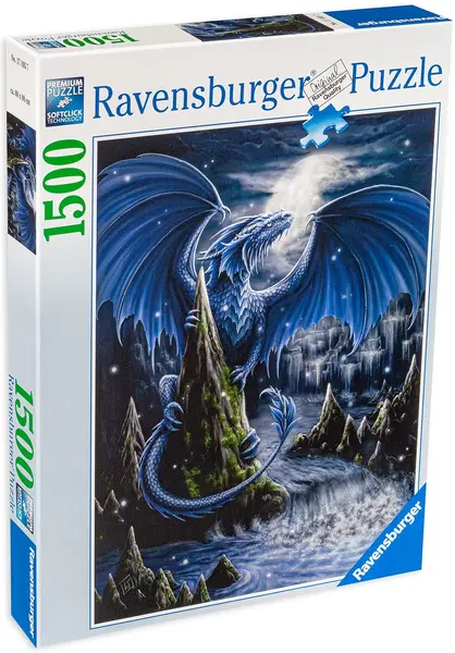 Puzzle Ravensburger din 1500 de piese - Black Dragon