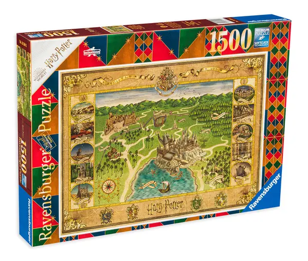 Puzzle Ravensburger din 1500 de piese - Harta Hogwarts