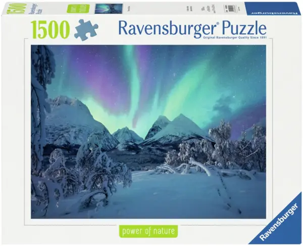 Puzzle Ravensburger din 1500 piese - Când aurora boreală dansează