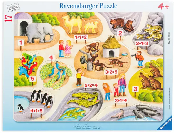 Puzzle Ravensburger din 17 de piese - Primele mele numere până la 5