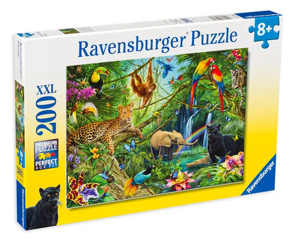 Puzzle Ravensburger din 200 XXL de piese - Animale in jungla