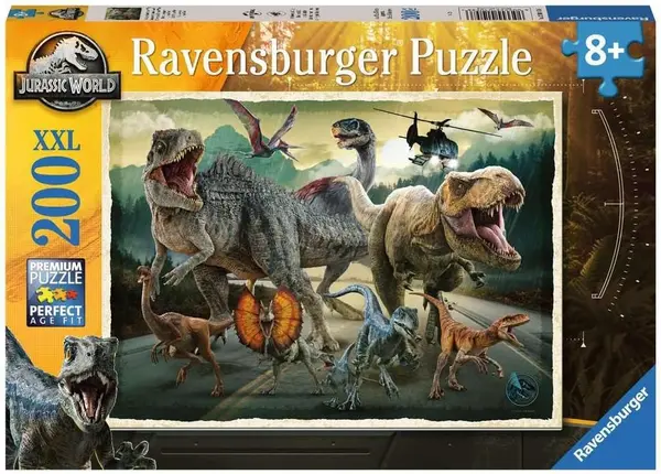 Puzzle Ravensburger din 200 XXL piese - Lumea jurasică