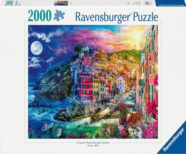 Puzzle Ravensburger din 2000 piese - Cinque Terre colorate