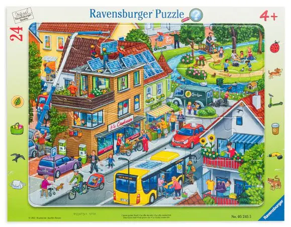Puzzle Ravensburger din 24 de piese - Orașul nostru verde