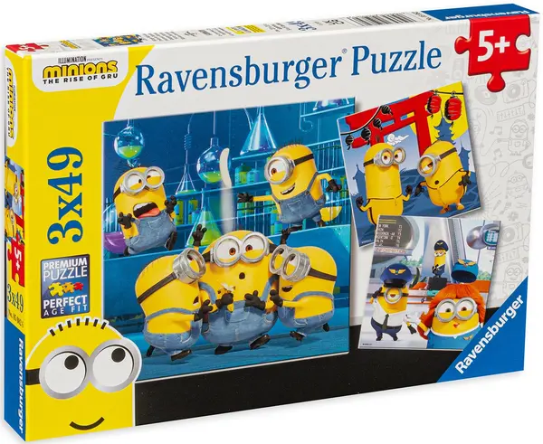 Puzzle Ravensburger din 3 x 49 de piese - Minionii