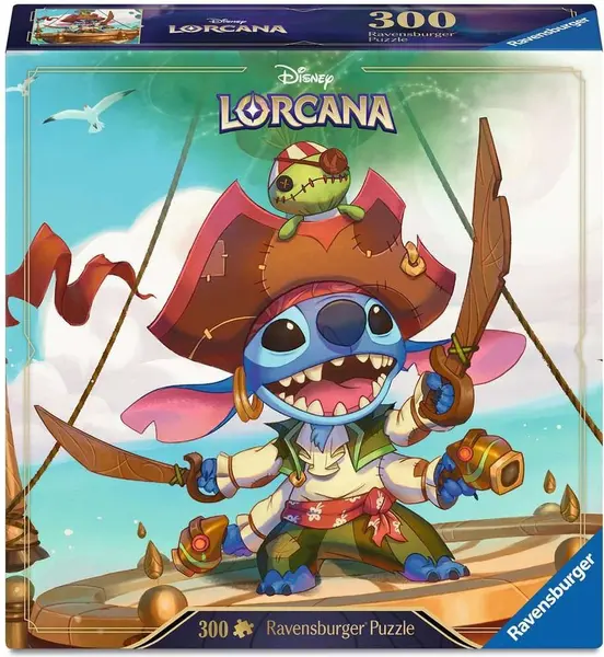 Puzzle Ravensburger din 300 piese - Lorcana: Stitch, Piratul Extraterestru