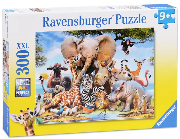 Puzzle Ravensburger din 300 XXL de piese - Animalele din Africa