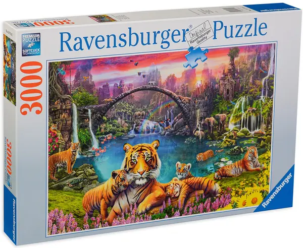 Puzzle Ravensburger din 3000 de piese - Tiger Paradise