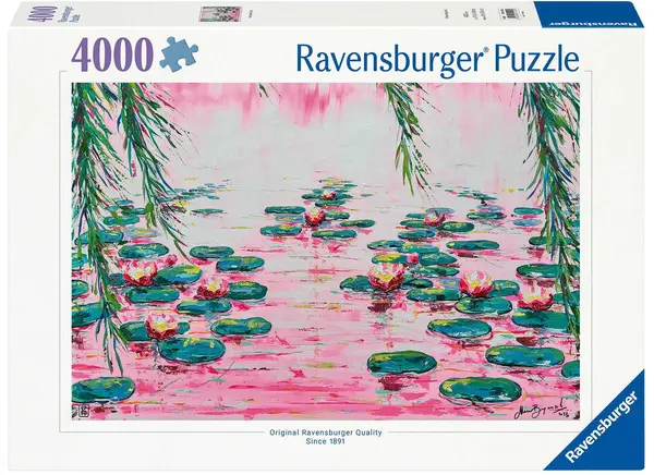Puzzle Ravensburger din 4000 piese - Nuferi roz