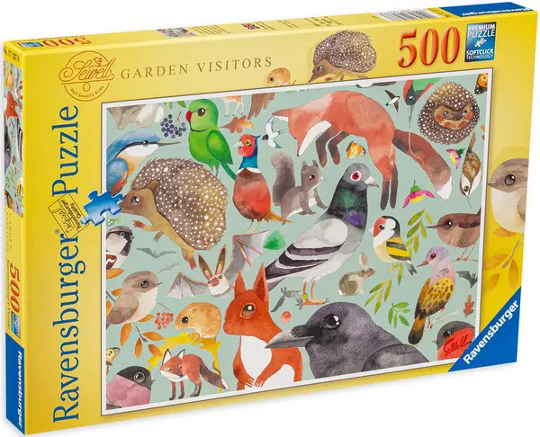 Puzzle Ravensburger din 500 de piese - Animale in gradina