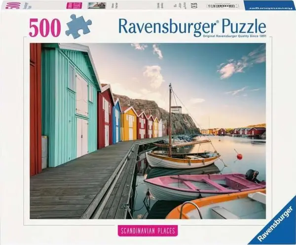 Puzzle Ravensburger din 500 piese - Căsuțe pentru bărci în Smogen