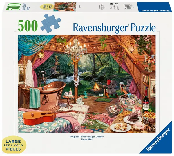 Puzzle Ravensburger din 500 piese XXL - Glamping confortabil