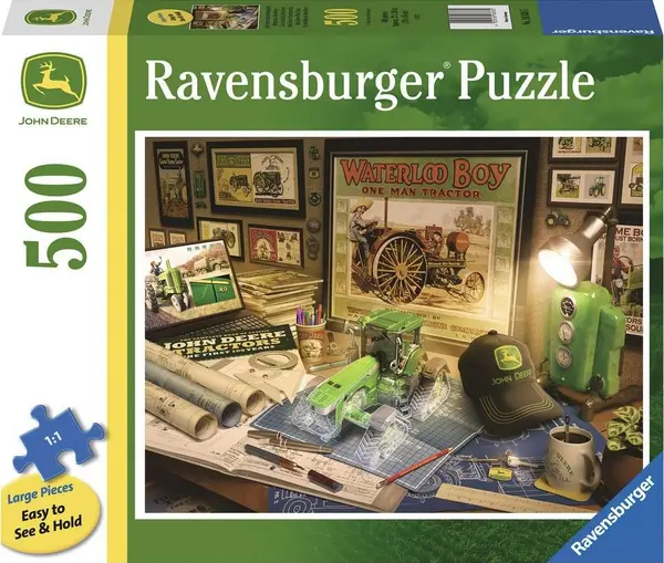 Puzzle Ravensburger din 500 XXL piese - John Deere: Locul de muncă