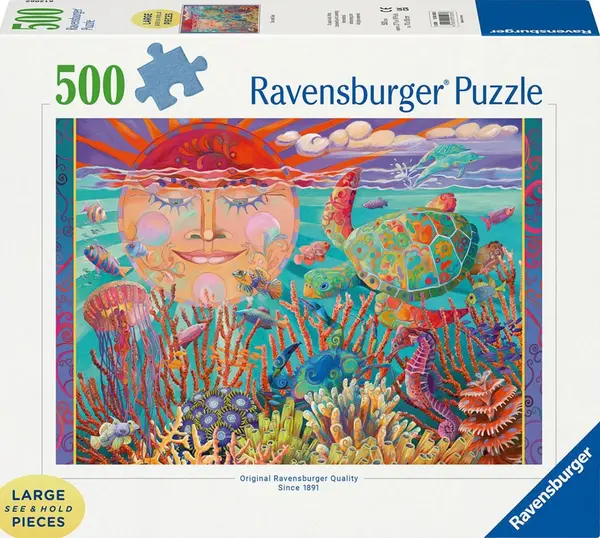 Puzzle Ravensburger din 500 XXL piese - Soare și mare