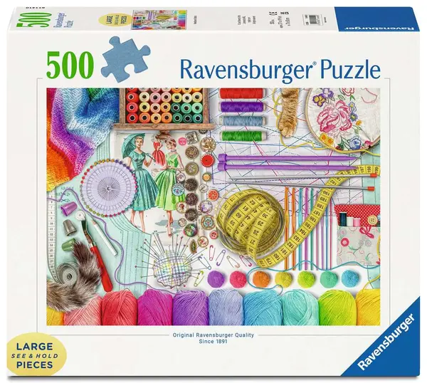 Puzzle Ravensburger din 500 XXL piese - Stație de brodat