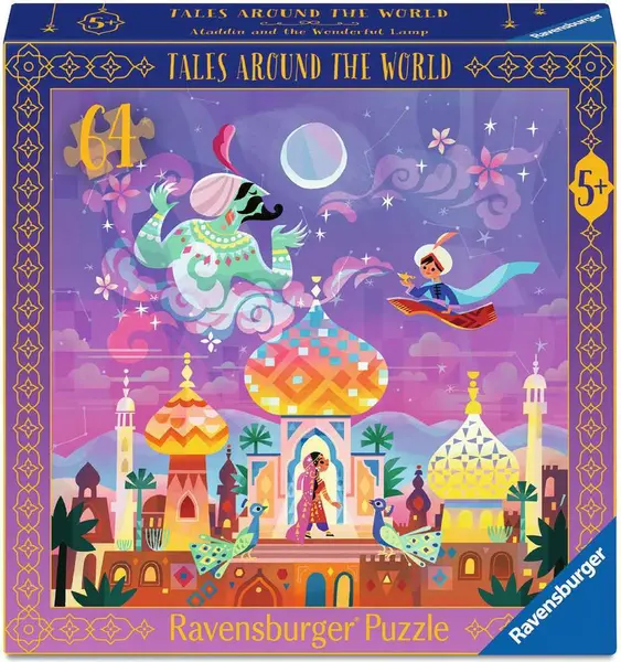 Puzzle Ravensburger din 64 piese - Aladdin și lampa magică