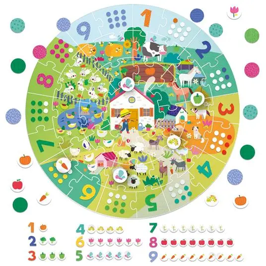 Puzzle rotund - Numere | Clementoni
