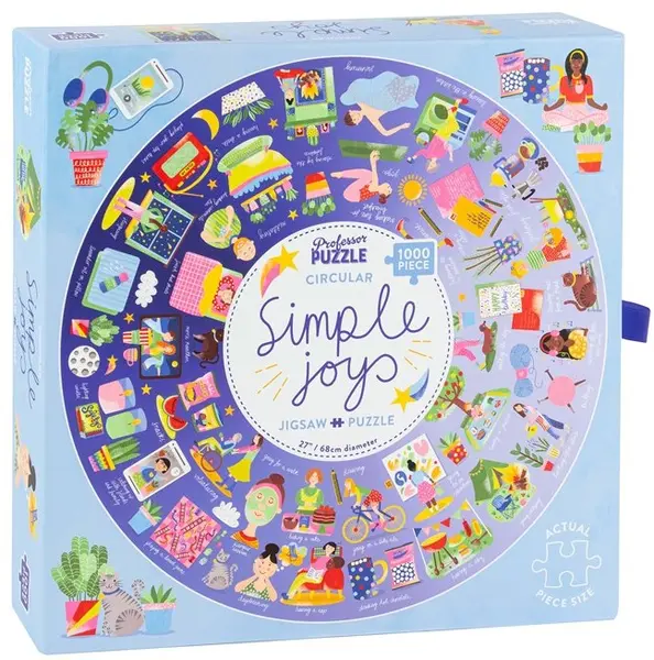 Puzzle rotund Professor Puzzle din 1000 de piese - Micile bucurii ale vieții