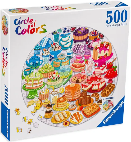 Puzzle rotund Ravensburger din 500 de piese - Deserturi
