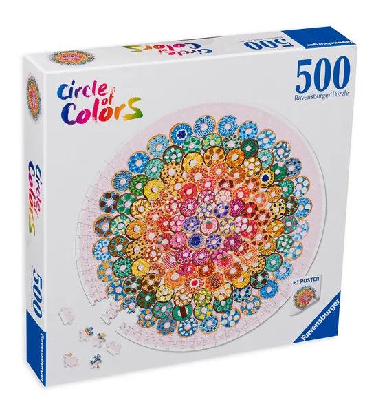 Puzzle rotund Ravensburger din 500 de piese - Fursecuri