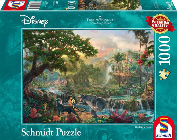 Puzzle Schmidt din 1000 de piese - Cartea junglei, Tomas Kincaid