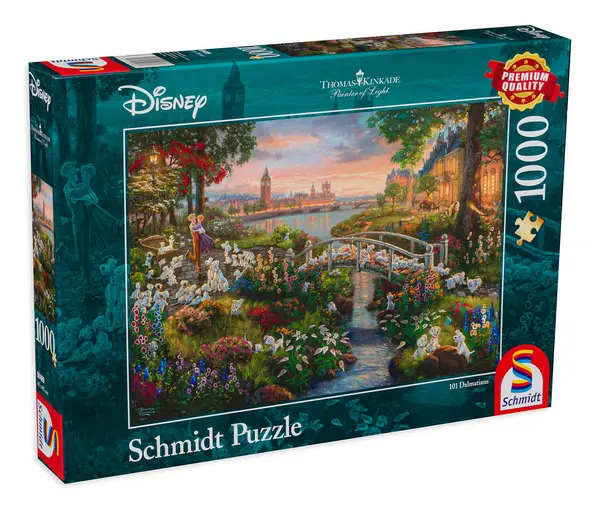Puzzle Schmidt din 1000 de piese - Thomas Kinkade, 101 Dalmatians