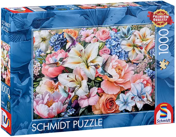 Puzzle Schmidt din 1000 piese - Flori pastelate