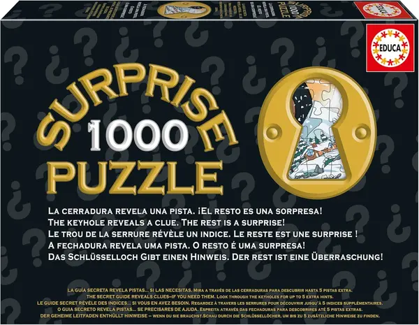 Puzzle surpriză Educa din 1000 de piese - Crăciun antic