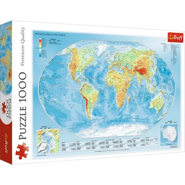 Puzzle Trefl 1000 Harta Fizica a Lumii