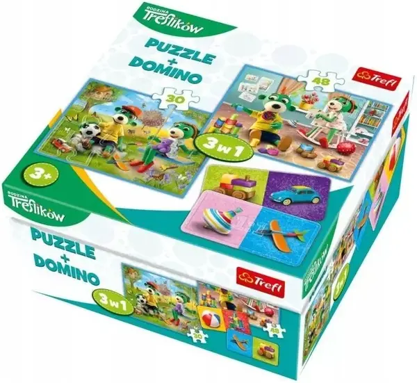Puzzle Trefl 3 in 1 - Familia Treflik