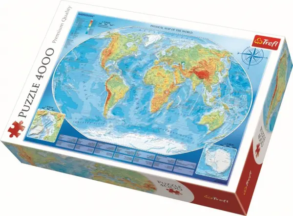 Puzzle Trefl 4000 Harta Fizica a Lumii