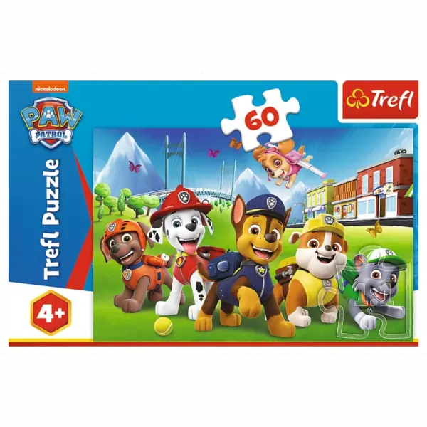 Puzzle Trefl 60 Piese Patrula Catelusilor - Catelusii in Iarba