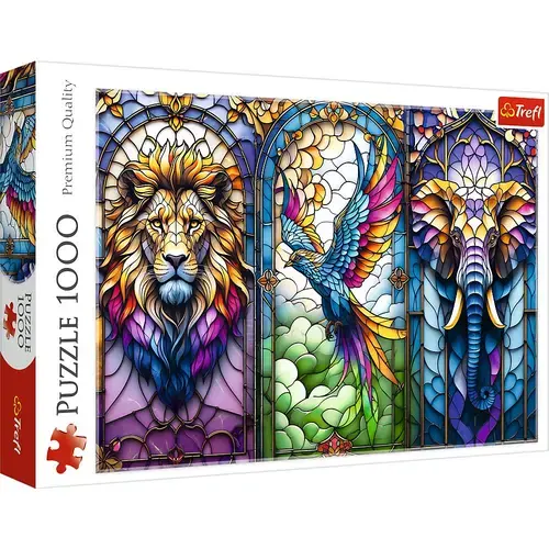 Puzzle Trefl - Animale In Vitraliu, 1000 piese