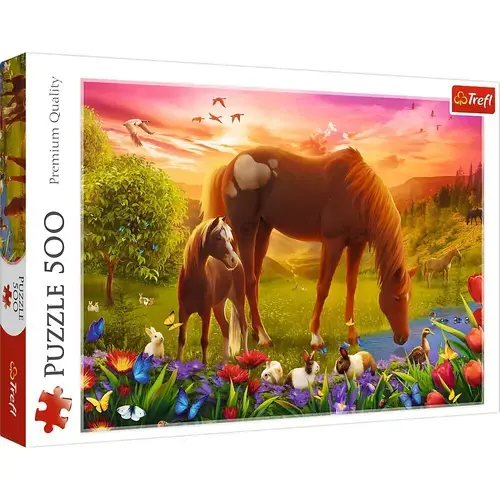 Puzzle Trefl - Calutii La Apus, 500 piese