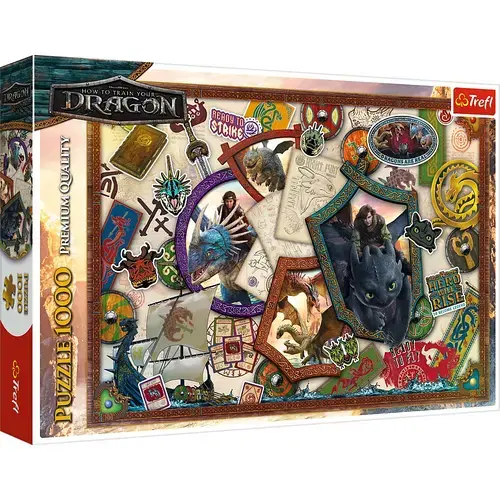 Puzzle Trefl - Cum sa-ti dresezi dragonul, 1000 piese