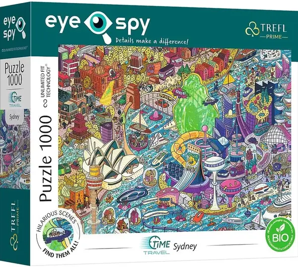 Puzzle Trefl din 1000 de piese - Călătorie în timp: Sydney, Australia