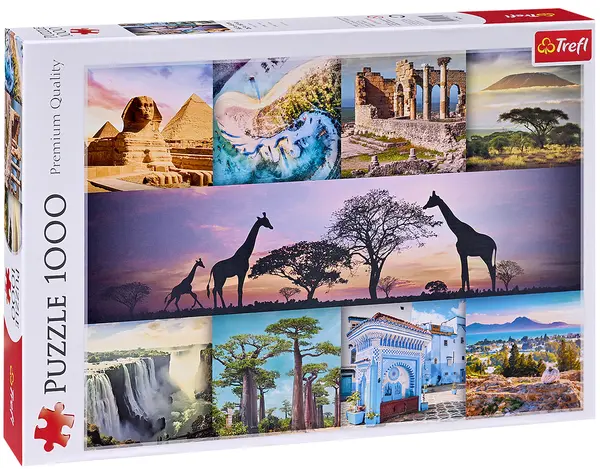 Puzzle Trefl din 1000 de piese - Collage Africa