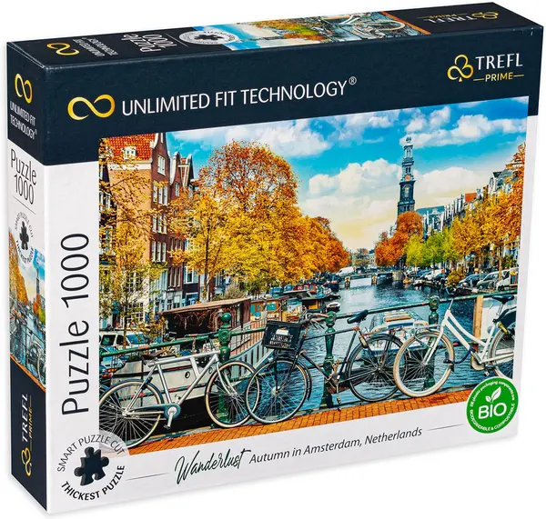 Puzzle Trefl din 1000 de piese - Toamna la Amsterdam, Olanda