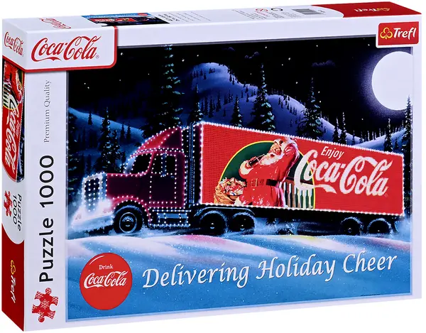 Puzzle Trefl din 1000 piese - Coca-Cola: Camion de Crăciun