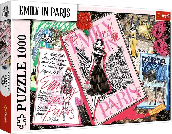 Puzzle Trefl din 1000 piese - Emily in Paris: Revistă de modă