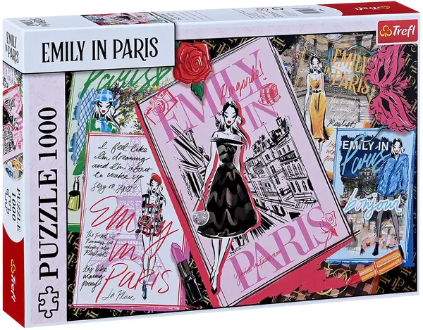 Puzzle Trefl din 1000 piese - Emily in Paris: Revistă de modă