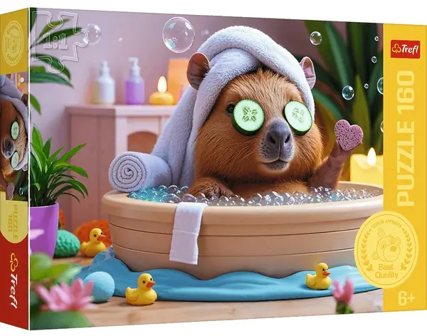 Puzzle Trefl din 160 piese -Capibara la spa