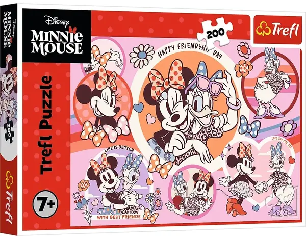 Puzzle Trefl din 200 piese - Obiceiurile lui Minnie Mouse