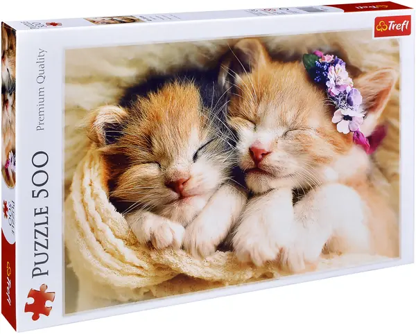 Puzzle Trefl din 500 de piese - Pisicuti adormiti