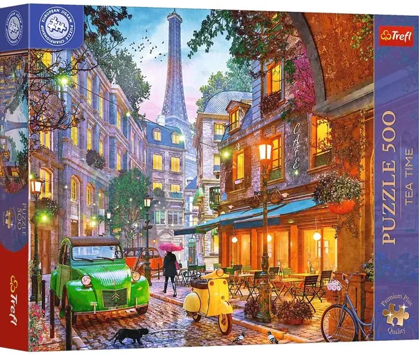 Puzzle Trefl din 500 piese - Cafenea în Paris